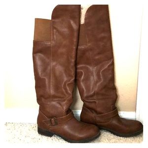 Over the knee riding boots